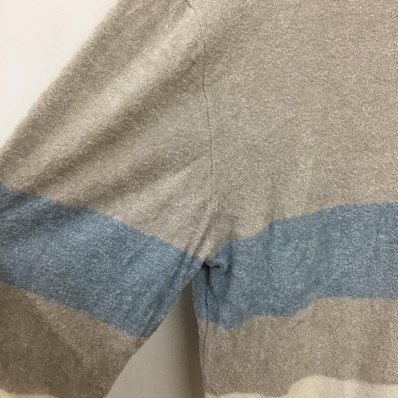 ジェラートピケオム GELATO PIQUE HOMME パーカー 長袖 PMNT192903 ジップアップ L ボーダー柄 灰 / グレー / gray X 青 / ブルー / blue X 白 / ホワイト / white メンズ USED 古着 中古 10157315