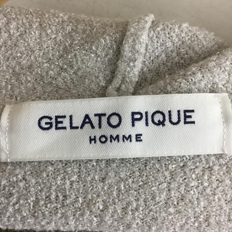 ジェラートピケオム GELATO PIQUE HOMME パーカー 長袖 PMNT192903 ジップアップ L ボーダー柄 灰 / グレー / gray X 青 / ブルー / blue X 白 / ホワイト / white メンズ USED 古着 中古 10157315