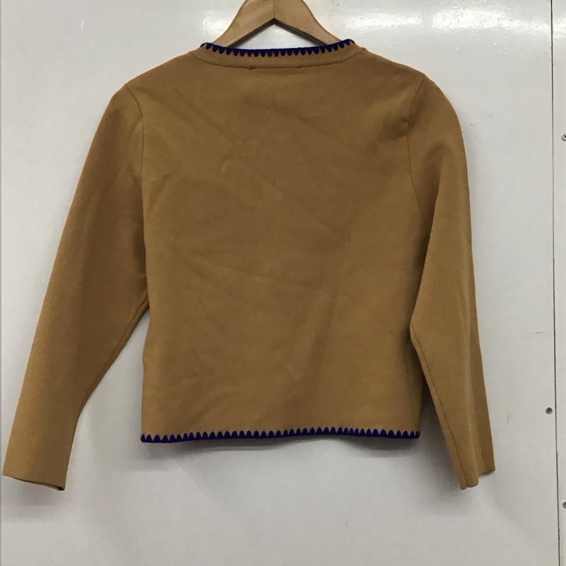 ザラ ZARA カーディガン 長袖 M 無地 茶 / ブラウン / brown レディース USED 古着 中古 10157326