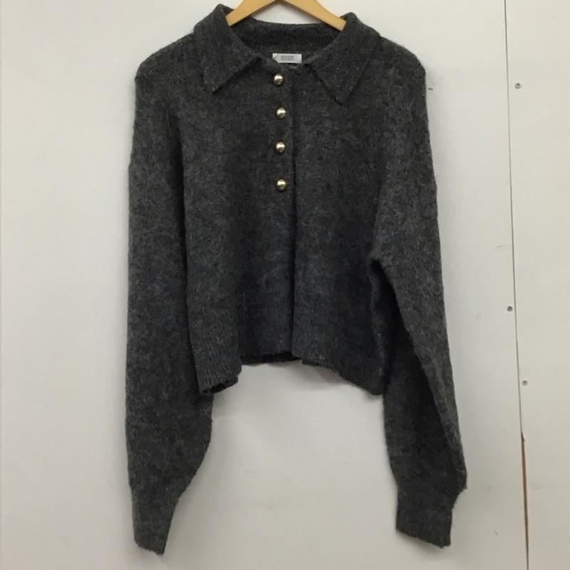 ローリーズファーム LOWRYS FARM ニット、セーター 長袖 FREE 無地 灰 / グレー / gray レディース USED 古着 中古 10157327