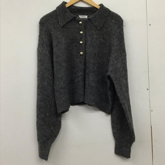 ローリーズファーム LOWRYS FARM ニット、セーター 長袖 FREE 無地 灰 / グレー / gray レディース USED 古着 中古 10157327