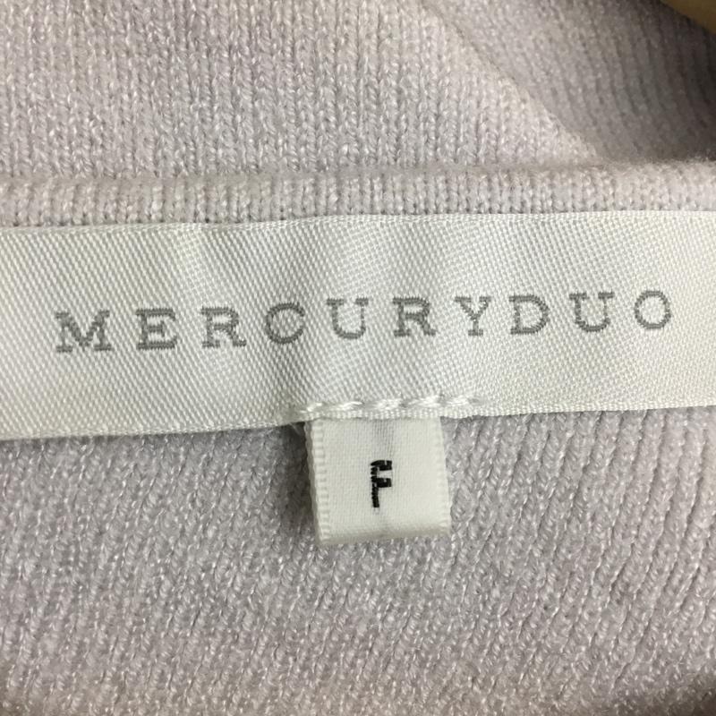 マーキュリーデュオ MERCURYDUO ワンピース ひざ丈スカート 001840302401-01 レース切替フリンジニットワンピース 膝下丈 FREE 無地 灰 / グレー / gray レディース USED 古着 中古 10157328
