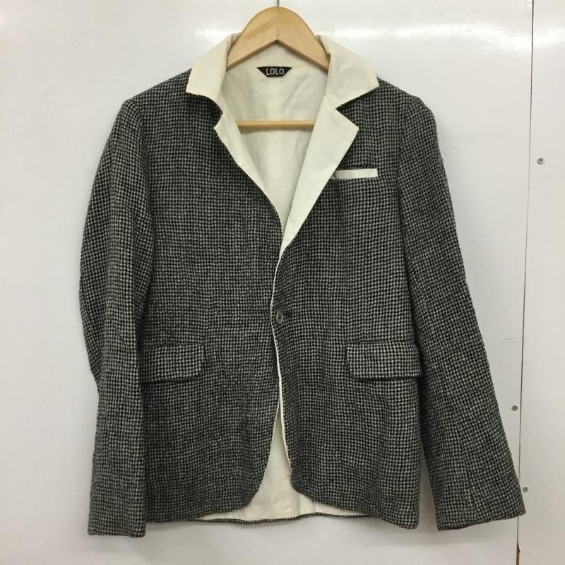 ロロ LOLO ジャケット、上着 ジャケット、ブレザー LJ-60 ウール S 千鳥格子 黒 / ブラック / black X 灰 / グレー / gray X 白 / ホワイト / white レディース USED 古着 中古 10157330
