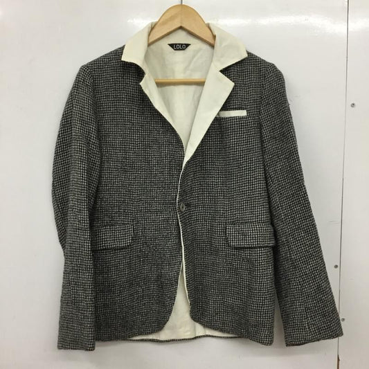 ロロ LOLO ジャケット、上着 ジャケット、ブレザー LJ-60 ウール S 千鳥格子 黒 / ブラック / black X 灰 / グレー / gray X 白 / ホワイト / white レディース USED 古着 中古 10157330