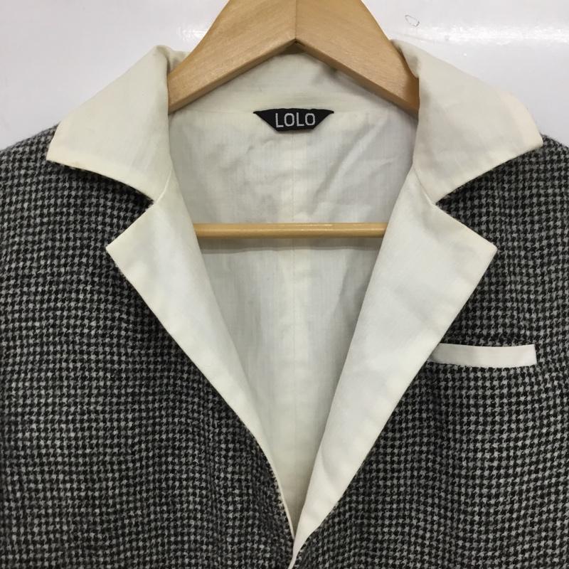 ロロ LOLO ジャケット、上着 ジャケット、ブレザー LJ-60 ウール S 千鳥格子 黒 / ブラック / black X 灰 / グレー / gray X 白 / ホワイト / white レディース USED 古着 中古 10157330