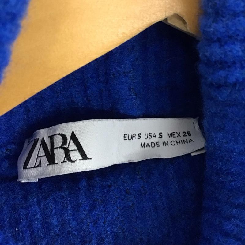 ザラ ZARA ニット、セーター 長袖 S 無地 青 / ブルー / blue レディース USED 古着 中古 10157331