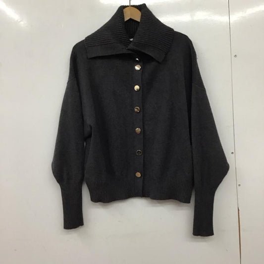 ザラ ZARA カーディガン 長袖 M 無地 灰 / グレー / gray レディース USED 古着 中古 10157332