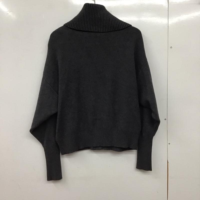 ザラ ZARA カーディガン 長袖 M 無地 灰 / グレー / gray レディース USED 古着 中古 10157332