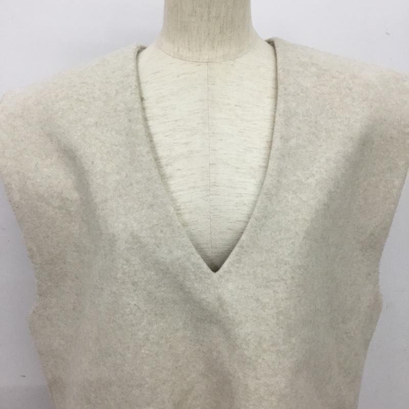 ザラ ZARA セットアップ セットアップ Vネック ベスト スリットスカート L 無地 アイボリー / アイボリー / レディース USED 古着 中古 10157338