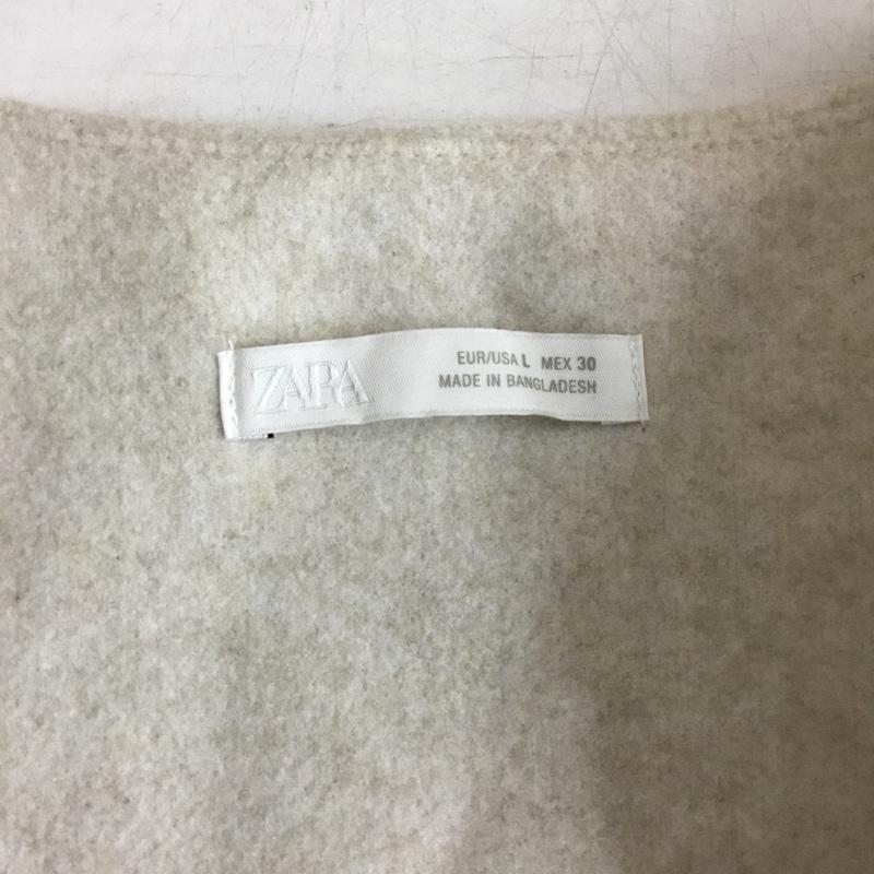 ザラ ZARA セットアップ セットアップ Vネック ベスト スリットスカート L 無地 アイボリー / アイボリー / レディース USED 古着 中古 10157338