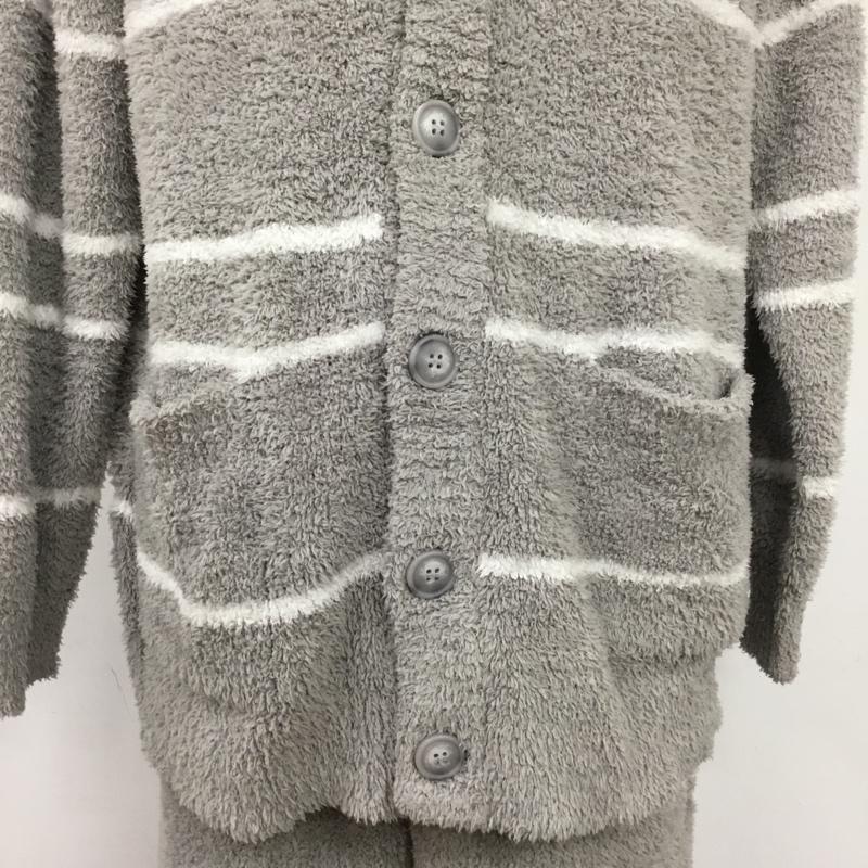 ジェラートピケオム GELATO PIQUE HOMME ウェア ウェア PMNT225162 ルームウェア Vネックカーディガン ルームパンツ 靴下 ソックス ONE SIZE ボーダー柄 灰 / グレー / gray X 白 / ホワイト / white メンズ USED 古着 中古 10157339