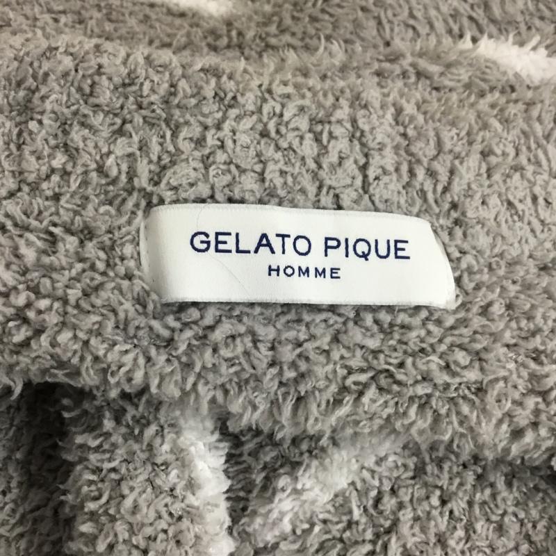 ジェラートピケオム GELATO PIQUE HOMME ウェア ウェア PMNT225162 ルームウェア Vネックカーディガン ルームパンツ 靴下 ソックス ONE SIZE ボーダー柄 灰 / グレー / gray X 白 / ホワイト / white メンズ USED 古着 中古 10157339