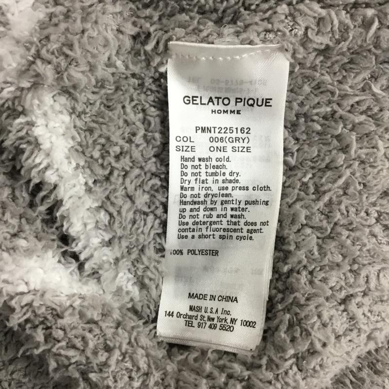 ジェラートピケオム GELATO PIQUE HOMME ウェア ウェア PMNT225162 ルームウェア Vネックカーディガン ルームパンツ 靴下 ソックス ONE SIZE ボーダー柄 灰 / グレー / gray X 白 / ホワイト / white メンズ USED 古着 中古 10157339