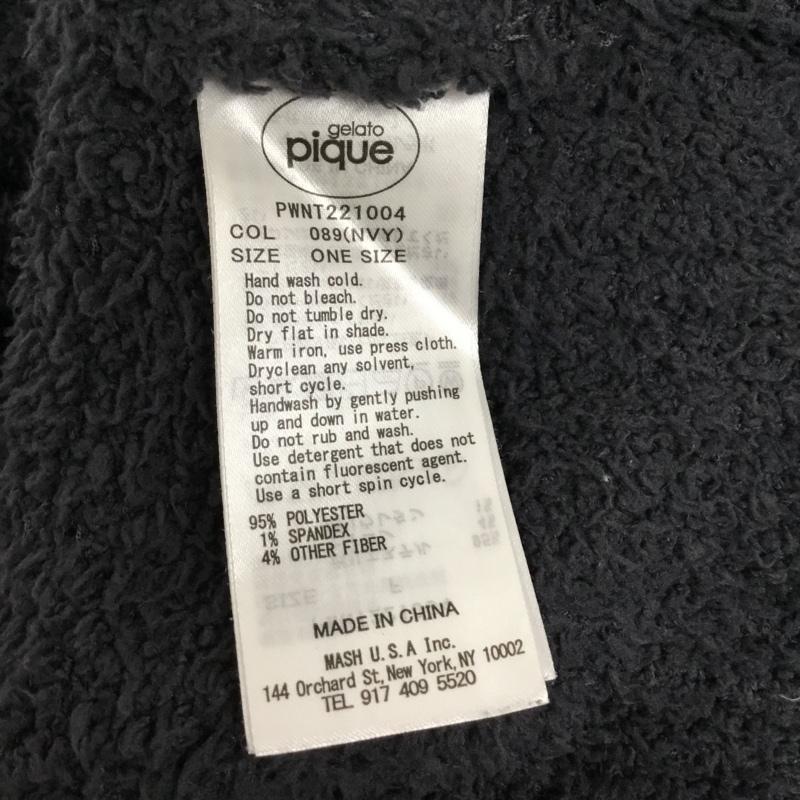 ジェラートピケ gelato pique ウェア ウェア PWNT221004 ルームウェア Vネックカーディガン 腹巻ルームパンツ ONE SIZE ロゴ、文字 紺 / ネイビー / navy レディース USED 古着 中古 10157340