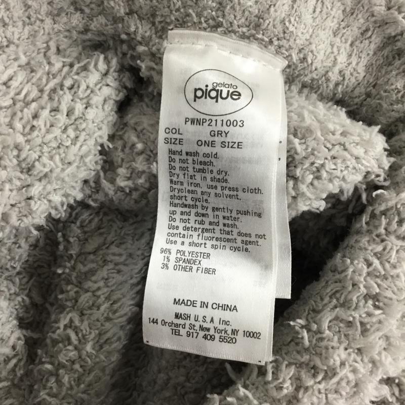ジェラートピケ gelato pique ウェア ウェア PWNT211002 ルームウェア Vネックカーディガン ルームパンツ ONE SIZE ロゴ、文字 灰 / グレー / gray レディース USED 古着 中古 10157341