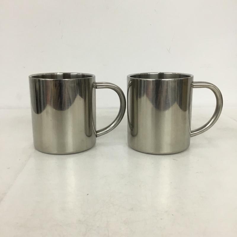 モンベル mont-bell ファッション小物 ファッション小物 ステンレスカップ 18-8ステンレス マグカップ 2個セット ロゴ、文字 銀 / シルバー / silver color メンズ USED 古着 中古 10157352