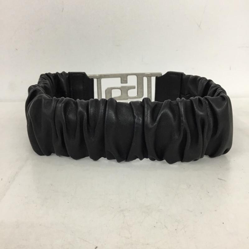 ジェイダ GYDA ベルト・バックル ベルト ギャザーベルト 無地 黒 / ブラック / black レディース USED 古着 中古 10157353