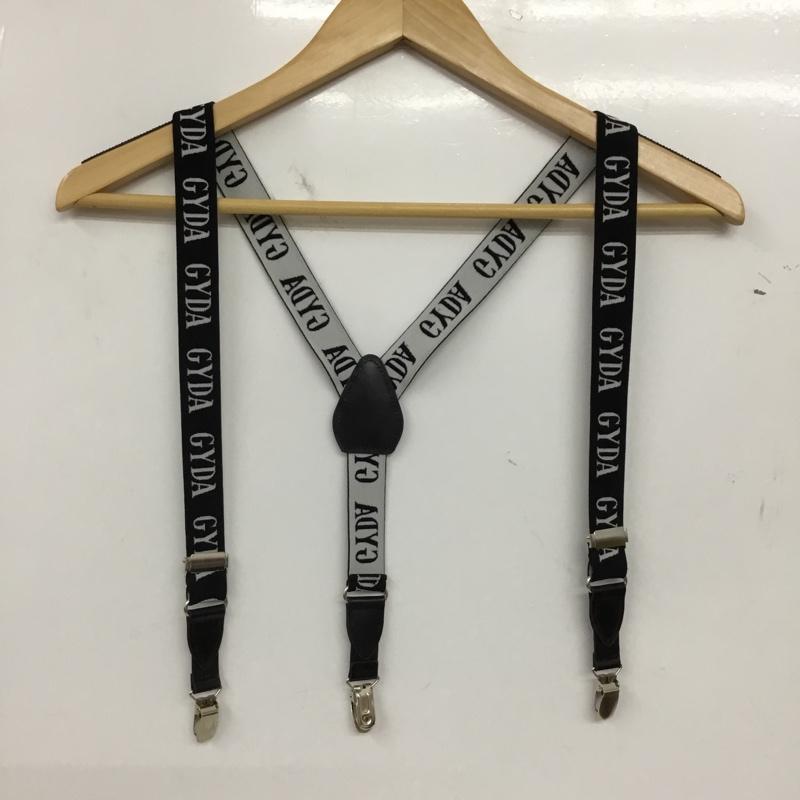 ジェイダ GYDA ファッション小物 サスペンダー ロゴ、文字 黒 / ブラック / black X 白 / ホワイト / white レディース USED 古着 中古 10157354
