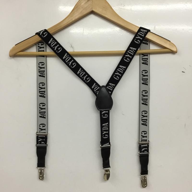 ジェイダ GYDA ファッション小物 サスペンダー ロゴ、文字 黒 / ブラック / black X 白 / ホワイト / white レディース USED 古着 中古 10157354