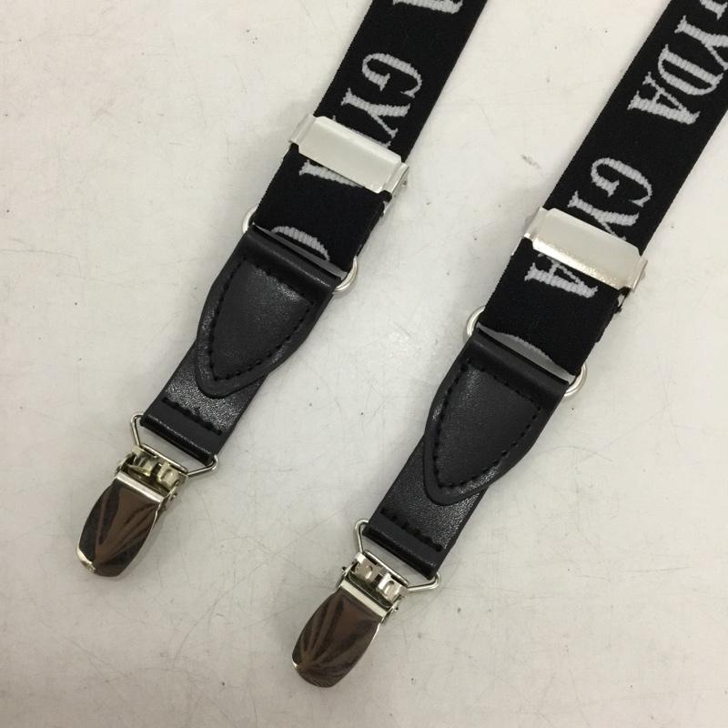 ジェイダ GYDA ファッション小物 サスペンダー ロゴ、文字 黒 / ブラック / black X 白 / ホワイト / white レディース USED 古着 中古 10157354
