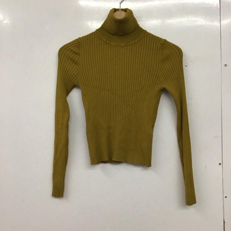 ザラ ZARA ニット、セーター 長袖 S 無地 マスタード / マスタード / レディース USED 古着 中古 10157356