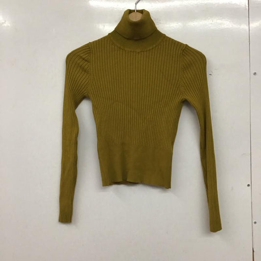 ザラ ZARA ニット、セーター 長袖 S 無地 マスタード / マスタード / レディース USED 古着 中古 10157356