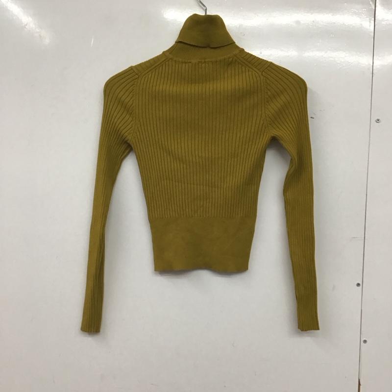 ザラ ZARA ニット、セーター 長袖 S 無地 マスタード / マスタード / レディース USED 古着 中古 10157356