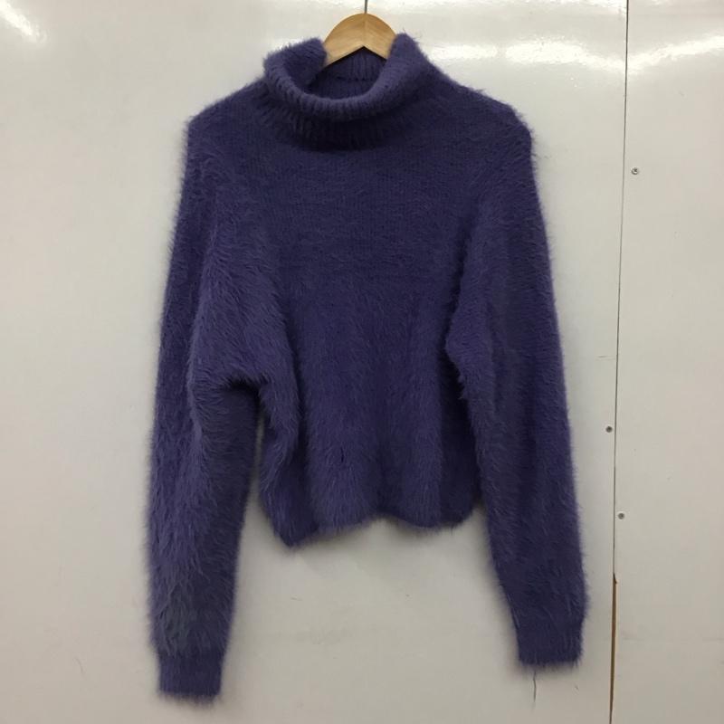 マウジー MOUSSY ニット、セーター 長袖 FREE 無地 紫 / パープル / purple レディース USED 古着 中古 10157357