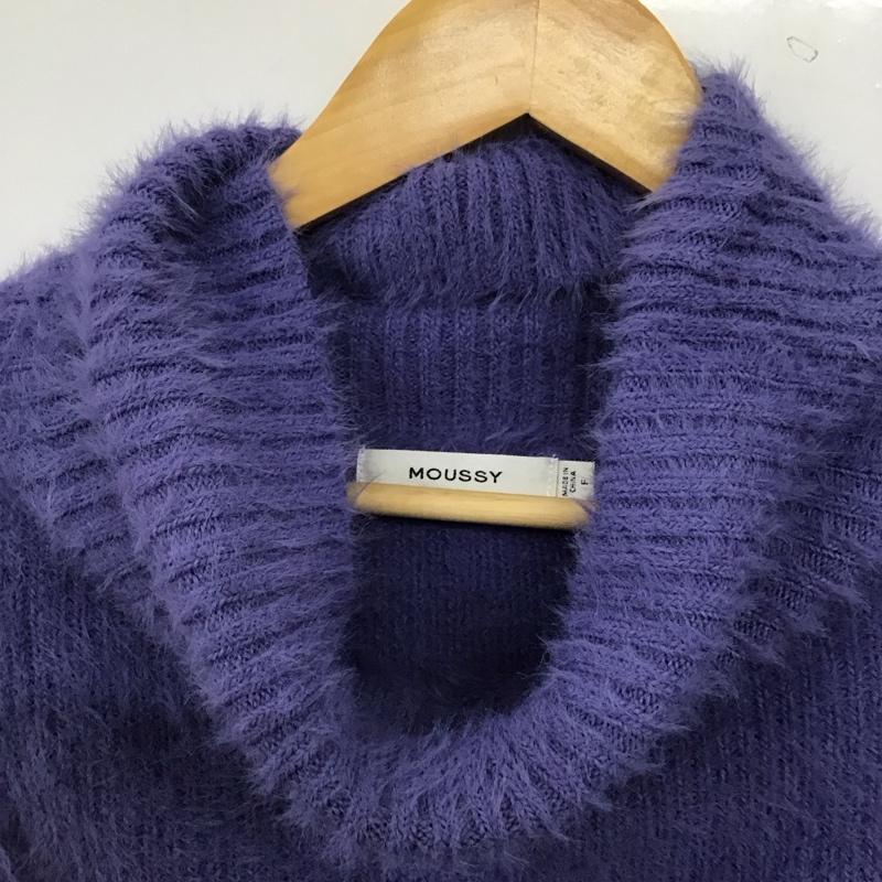 マウジー MOUSSY ニット、セーター 長袖 FREE 無地 紫 / パープル / purple レディース USED 古着 中古 10157357