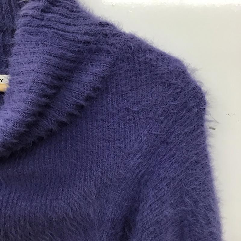 マウジー MOUSSY ニット、セーター 長袖 FREE 無地 紫 / パープル / purple レディース USED 古着 中古 10157357