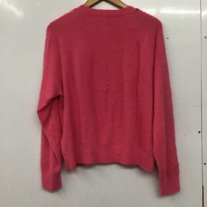 アディダス adidas ニット、セーター 長袖 L ロゴ、文字 桃 / ピンク / pink レディース USED 古着 中古 10157359