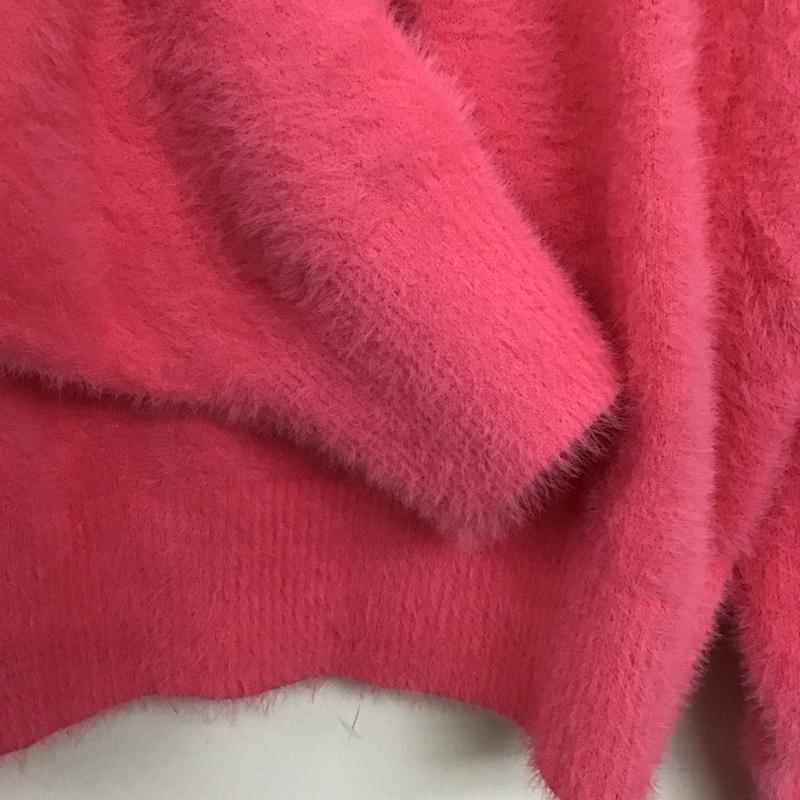 アディダス adidas ニット、セーター 長袖 L ロゴ、文字 桃 / ピンク / pink レディース USED 古着 中古 10157359