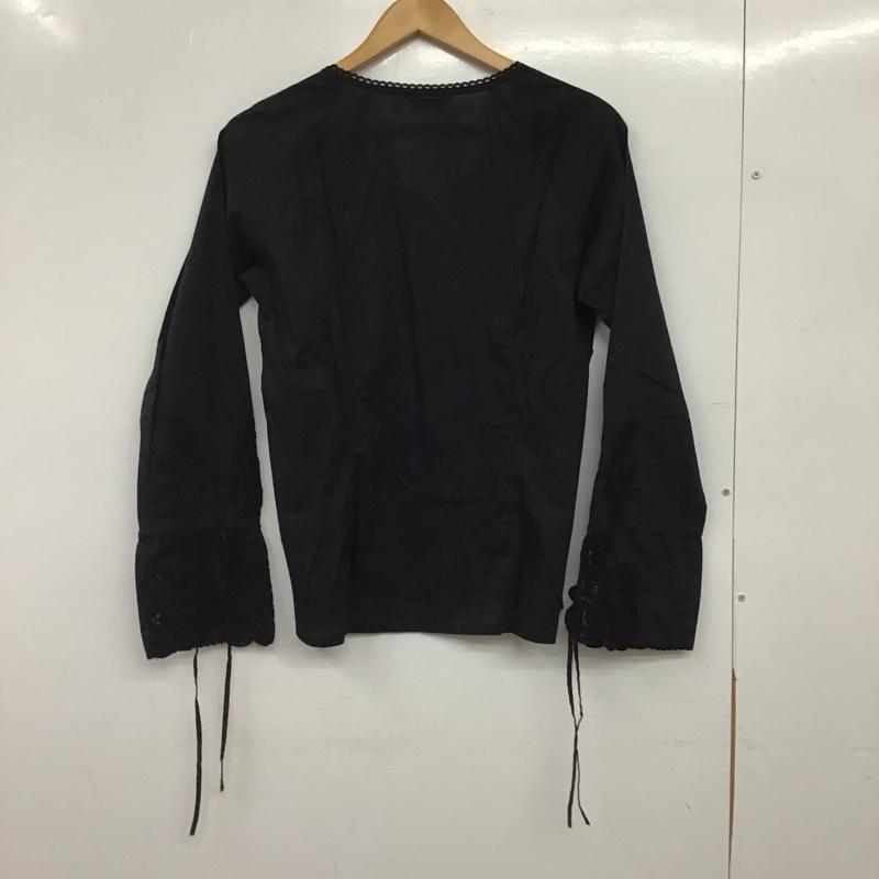 インゲボルグ INGEBORG シャツ、ブラウス 長袖 M 無地 黒 / ブラック / black レディース USED 古着 中古 10157363