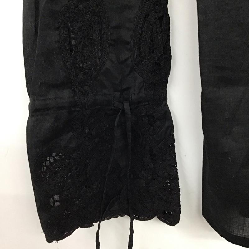 インゲボルグ INGEBORG シャツ、ブラウス 長袖 M 無地 黒 / ブラック / black レディース USED 古着 中古 10157363