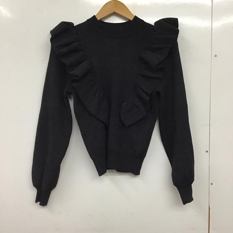 古着 USED ニット、セーター 長袖 M 無地 黒 / ブラック / black レディース USED 古着 中古 10157364