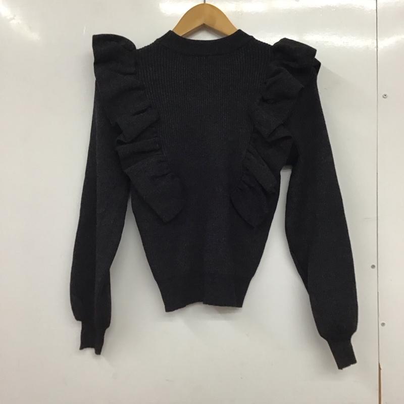 古着 USED ニット、セーター 長袖 M 無地 黒 / ブラック / black レディース USED 古着 中古 10157364