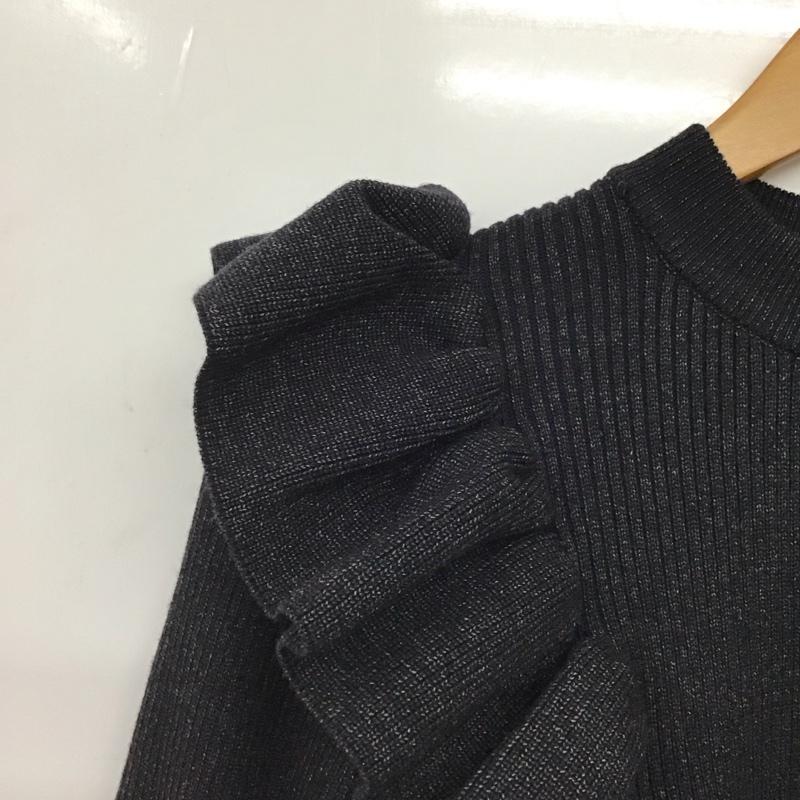 古着 USED ニット、セーター 長袖 M 無地 黒 / ブラック / black レディース USED 古着 中古 10157364