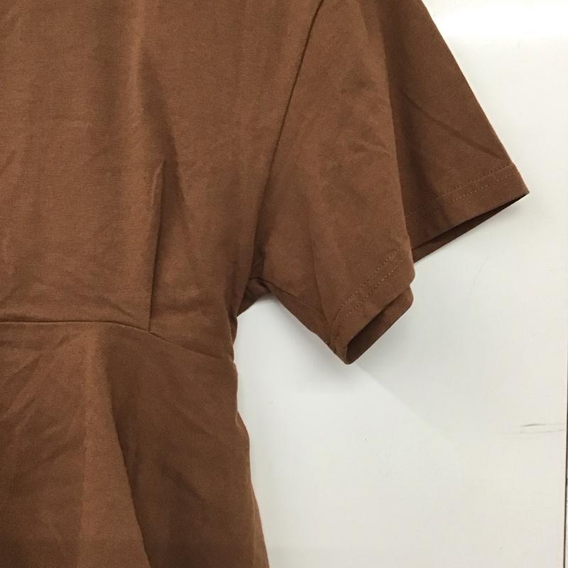 ムルーア MURUA カットソー 半袖 012042702301 ウエストバックリボントップス FREE 無地 茶 / ブラウン / brown レディース USED 古着 中古 10157366