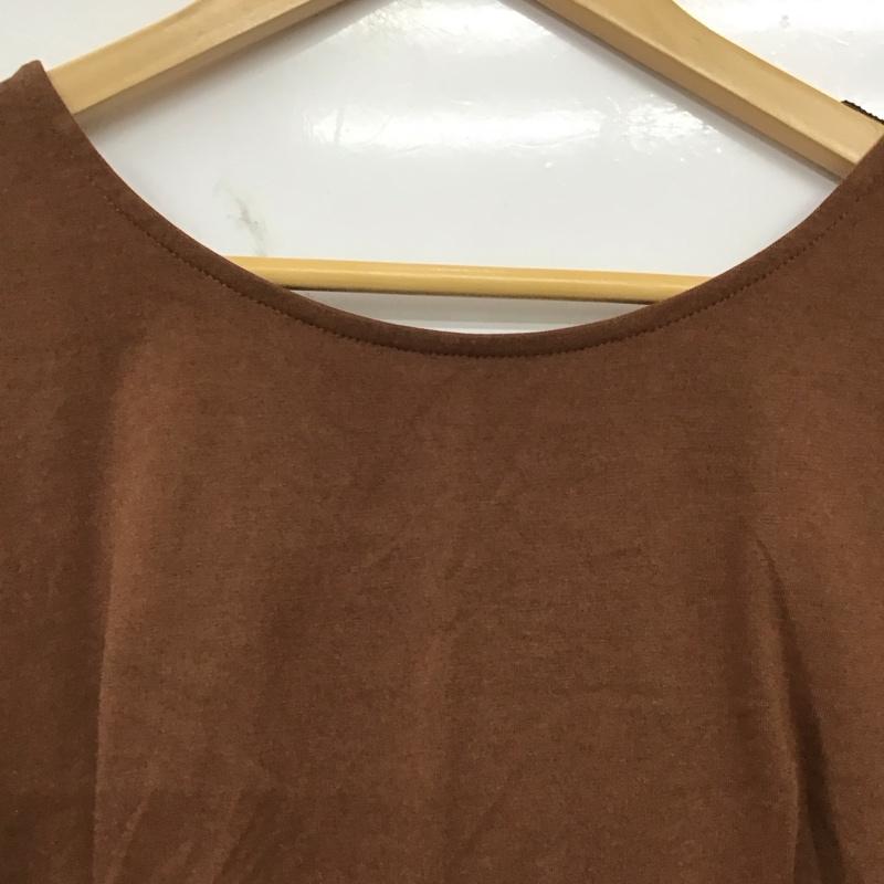ムルーア MURUA カットソー 半袖 012042702301 ウエストバックリボントップス FREE 無地 茶 / ブラウン / brown レディース USED 古着 中古 10157366
