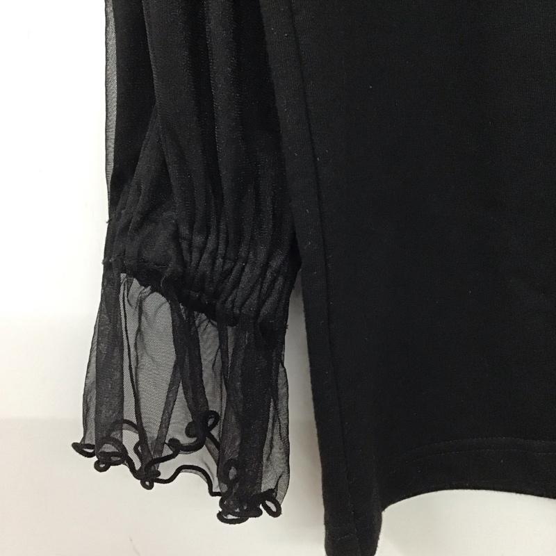 サマンサモスモスブルー Samansa Mos2 blue Tシャツ 七分袖 FREE プリント 黒 / ブラック / black レディース USED 古着 中古 10157368