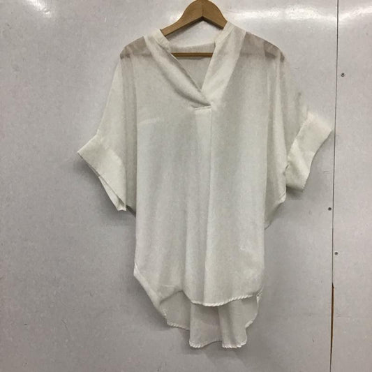 ナノユニバース nano・universe カットソー 半袖 FREE 無地 白 / ホワイト / white レディース USED 古着 中古 10157370