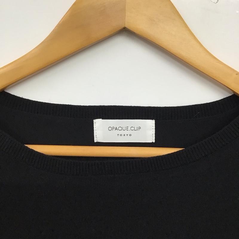 オペークドットクリップ OPAQUE.CLIP カットソー 半袖 M 無地 黒 / ブラック / black レディース USED 古着 中古 10157374