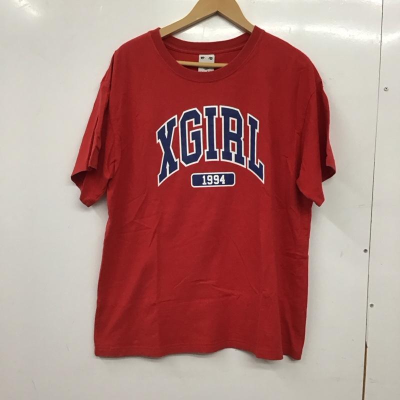 エックスガール X-girl Tシャツ 半袖 ONE SIZE プリント 赤 / レッド / red レディース USED 古着 中古 10157382