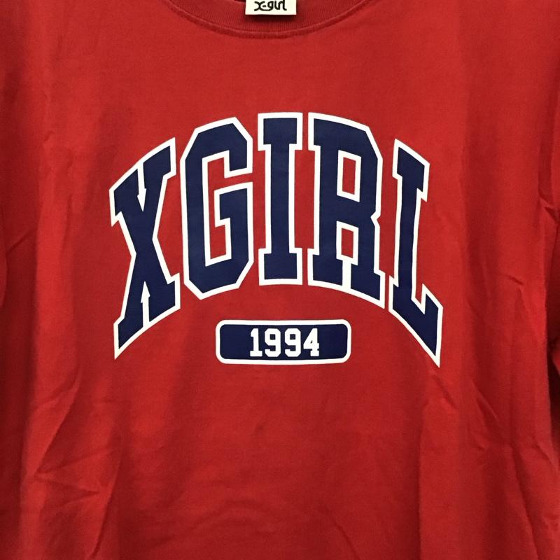 エックスガール X-girl Tシャツ 半袖 ONE SIZE プリント 赤 / レッド / red レディース USED 古着 中古 10157382