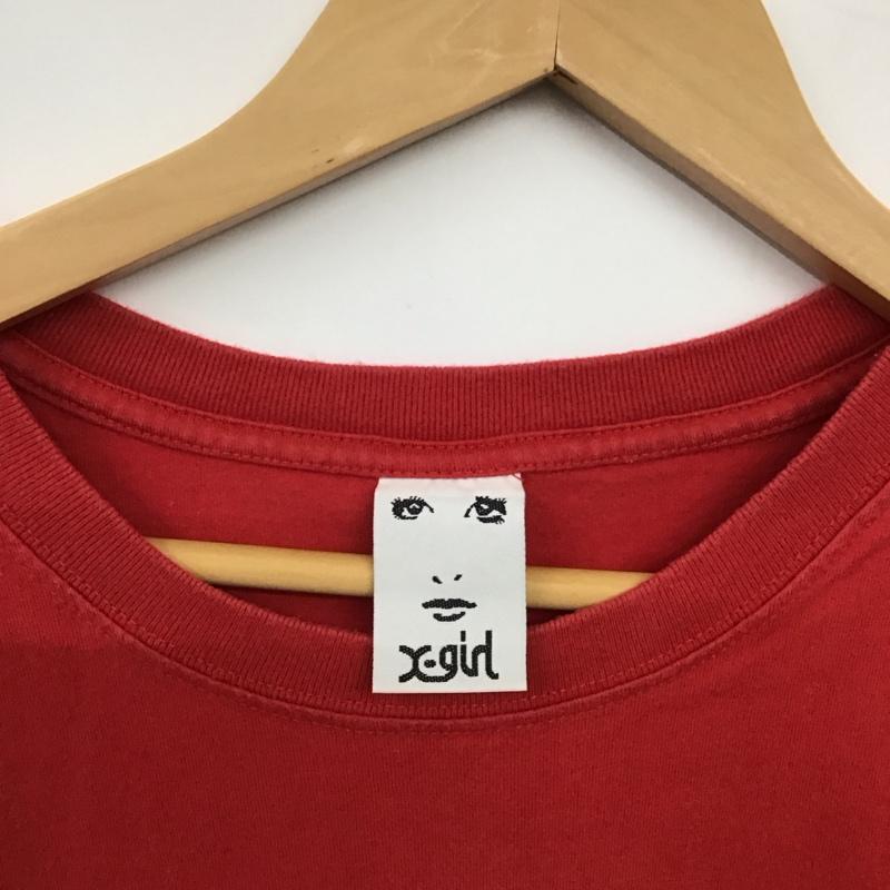 エックスガール X-girl Tシャツ 半袖 ONE SIZE プリント 赤 / レッド / red レディース USED 古着 中古 10157382