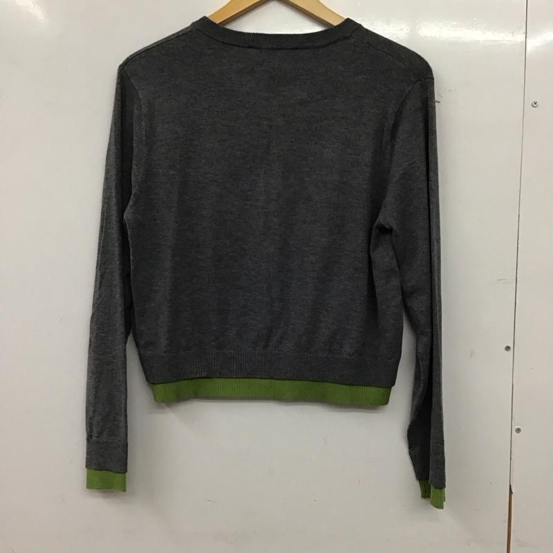 ザラ ZARA カーディガン 長袖 L 無地 灰 / グレー / gray レディース USED 古着 中古 10157383