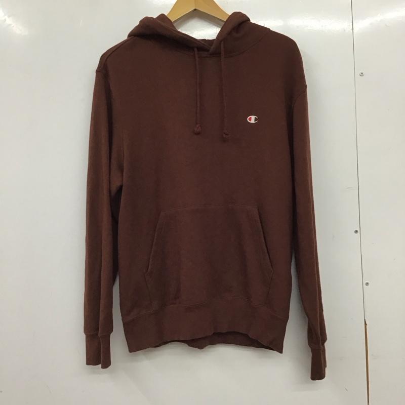 チャンピオン Campion パーカー 長袖 c3-w101 L 無地 茶 / ブラウン / brown メンズ USED 古着 中古 10157386