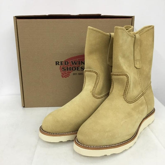 レッドウィング RED WING ブーツ 一般 8168 9-inch Pecos ペコスブーツ 8.5E 箱有 US：8.5 無地 ベージュ / ベージュ / beige メンズ USED 古着 中古 10157387
