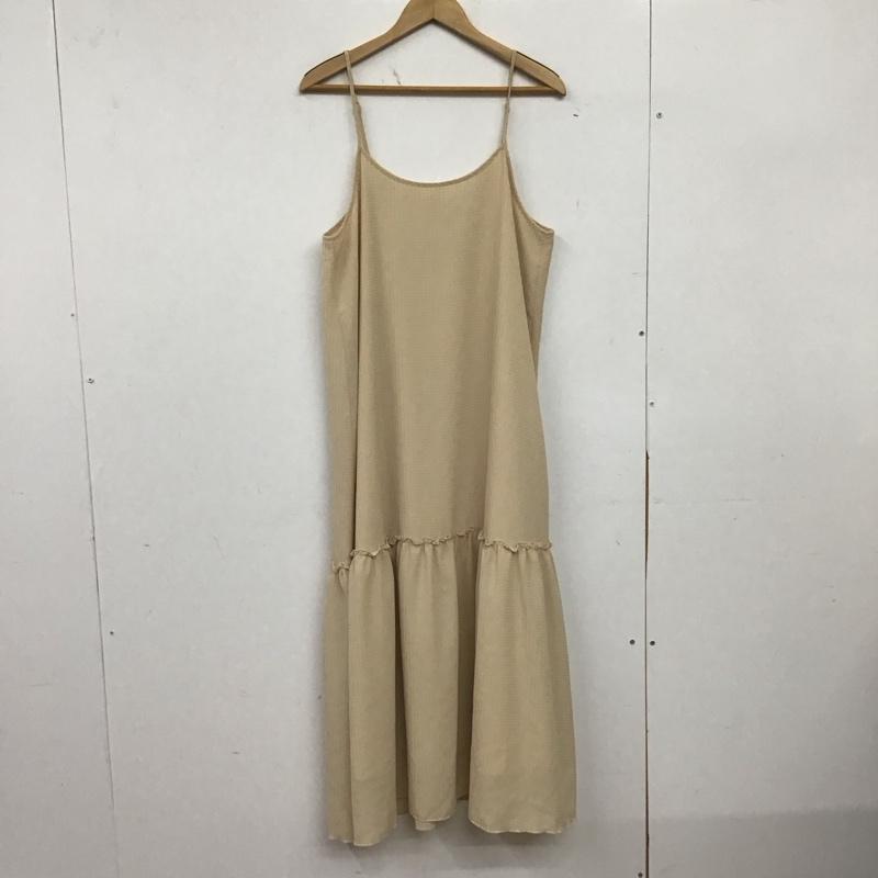 アルシーヴ archives ワンピース ロングスカート キャミワンピース フレアスカート ノースリーブワンピース M ストライプ ベージュ / ベージュ / beige レディース USED 古着 中古 10157391
