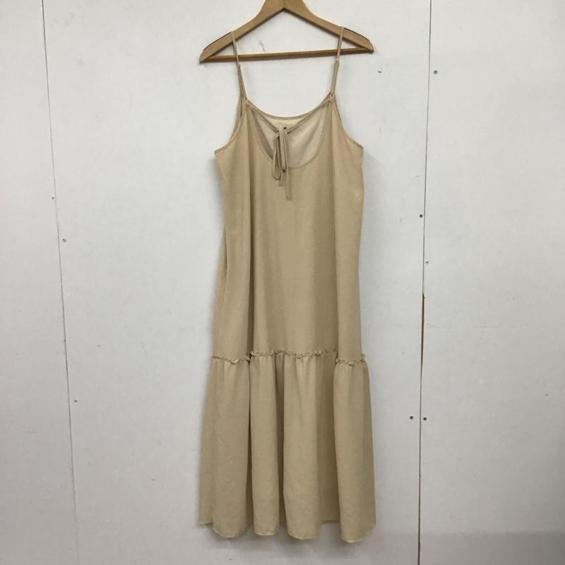 アルシーヴ archives ワンピース ロングスカート キャミワンピース フレアスカート ノースリーブワンピース M ストライプ ベージュ / ベージュ / beige レディース USED 古着 中古 10157391